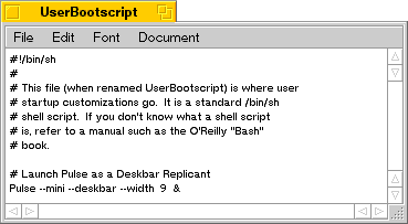 Two Lines in the UserBootscript