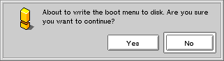 Boot Manager Confirmation Dialog